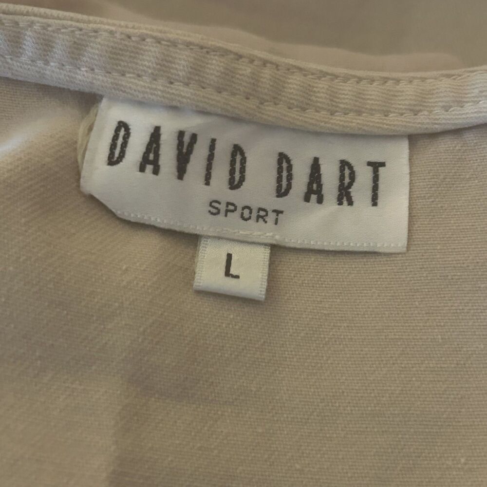 VTG David Dart Overall Dress Size L Y2K Bib Beige Maxi Granola Girl Cottagecore - Picture 2 of 9